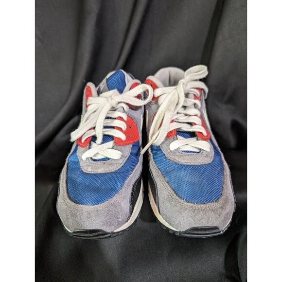 Nike W'S Air Max 90 'Dark Royal Blue Red Grey Women’s Size 9.5 325213-406 - Picture 5 of 5